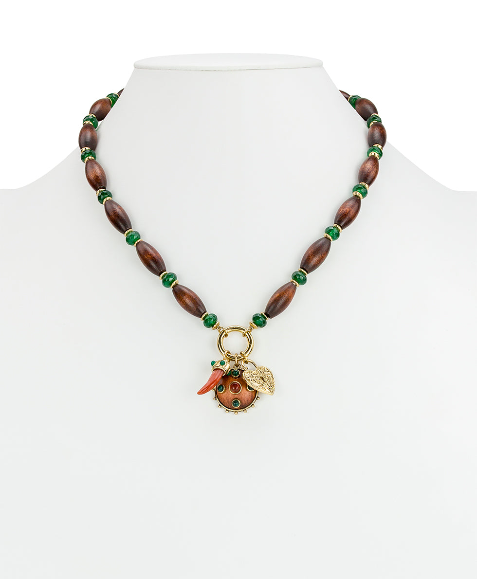 Female - Charm Necklace | Tree of Life Collection | Antique Gold - antique gold - by Patricia Nash - View 3 of 3