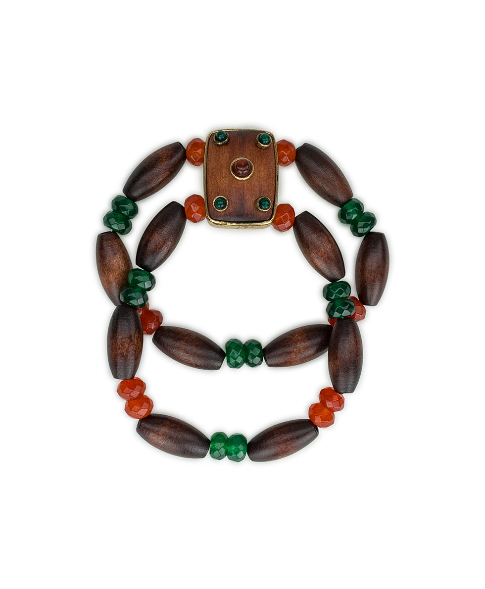 Female - Stretch Bracelet | Tree of Life Collection | Antique Gold - antique gold - by Patricia Nash - View 1 of 2