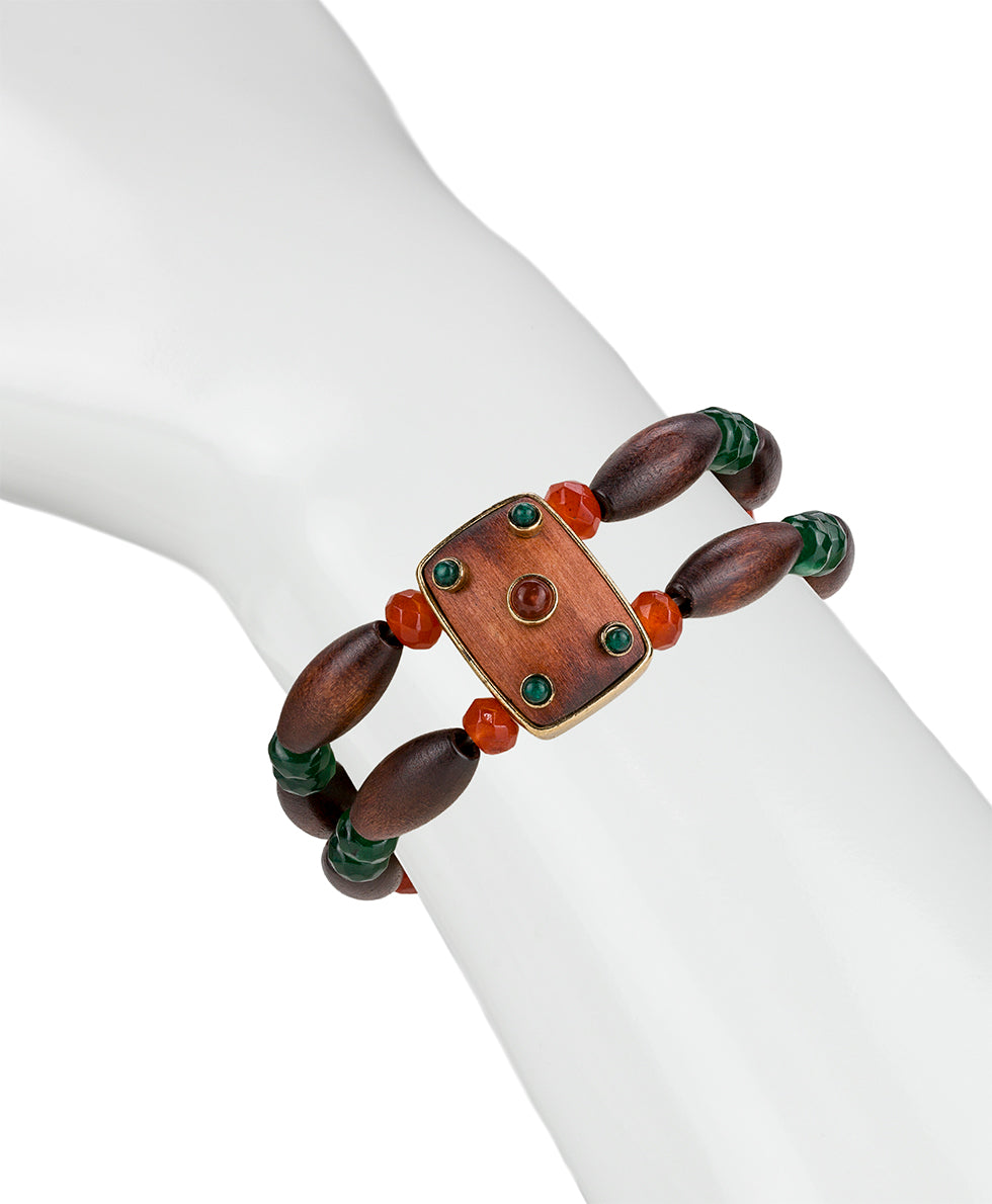 Female - Stretch Bracelet | Tree of Life Collection | Antique Gold - antique gold - by Patricia Nash - View 2 of 2