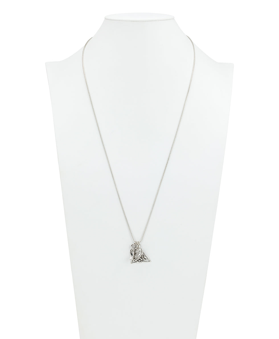 Female - Adjustable Charm Necklace | Claddagh Collection | Silver Ox - silver ox - by Patricia Nash - View 4 of 4