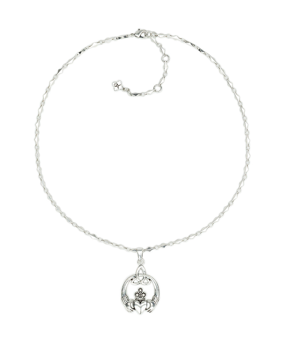 Female - Triquetra Charm Necklace | Claddagh Collection | Silver Ox - silver ox - by Patricia Nash - View 2 of 3