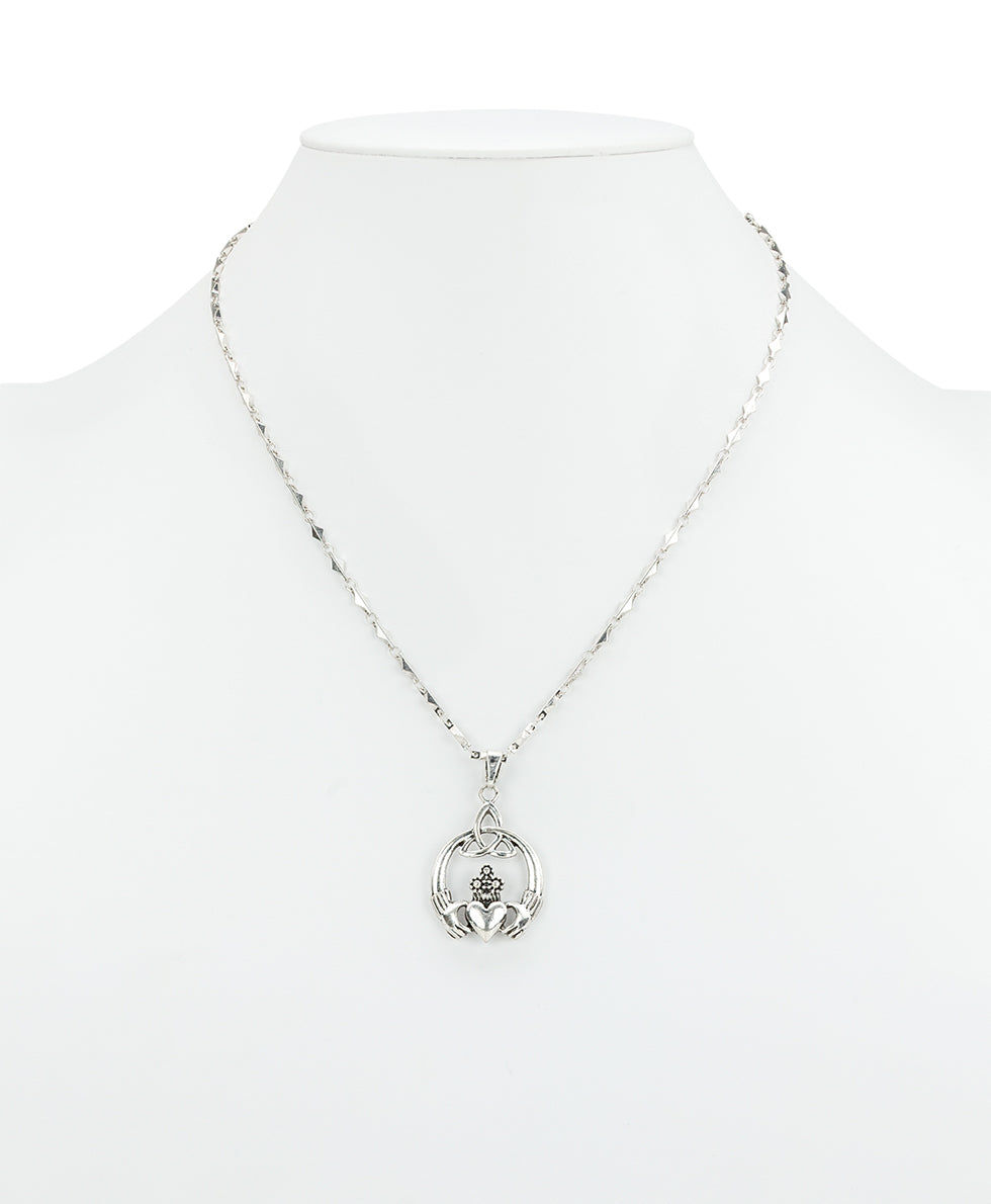 Female - Triquetra Charm Necklace | Claddagh Collection | Silver Ox - silver ox - by Patricia Nash - View 3 of 3