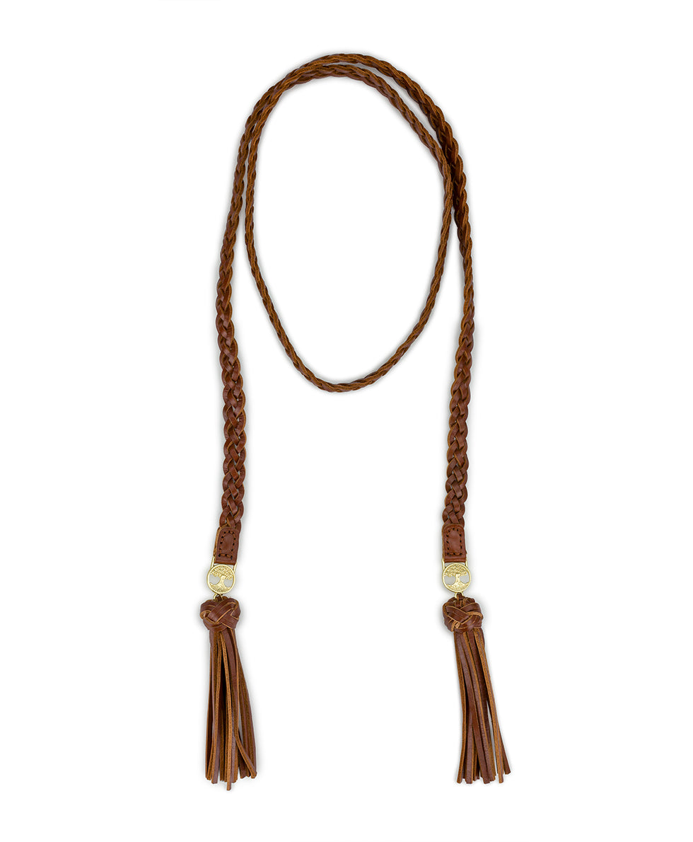 Female - Lariat | Wrapped Leather Collection | Worn Gold - worn gold - by Patricia Nash - View 1 of 2