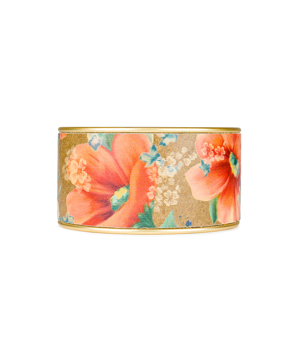 Eletta Cuff Bracelet - Leather Cuffs - apricot blossoms spot - by Patricia Nash - View 1 of 3