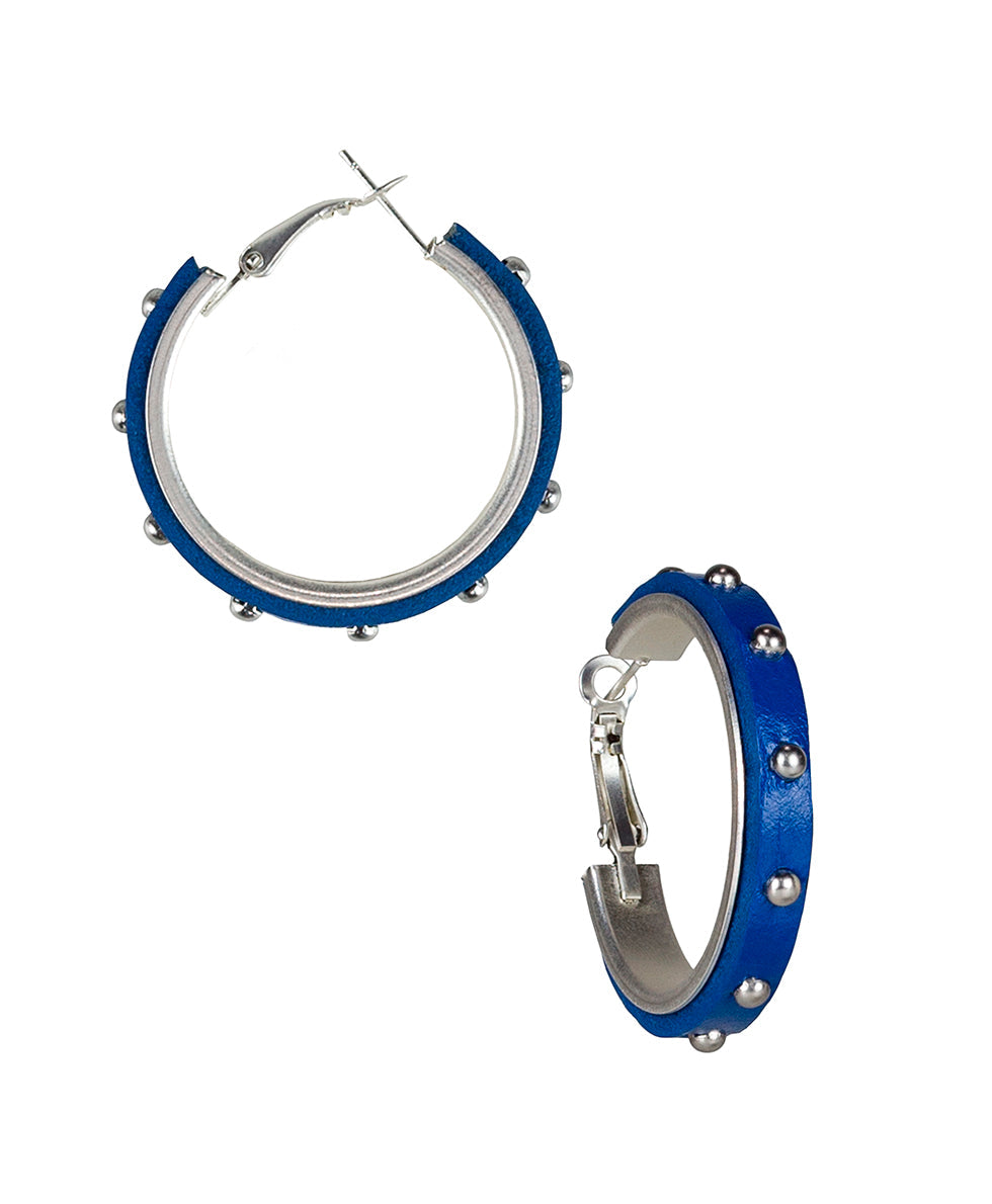 Colette Studded Hoops - Studded and Stacked - white - by Patricia Nash - View 3 of 12