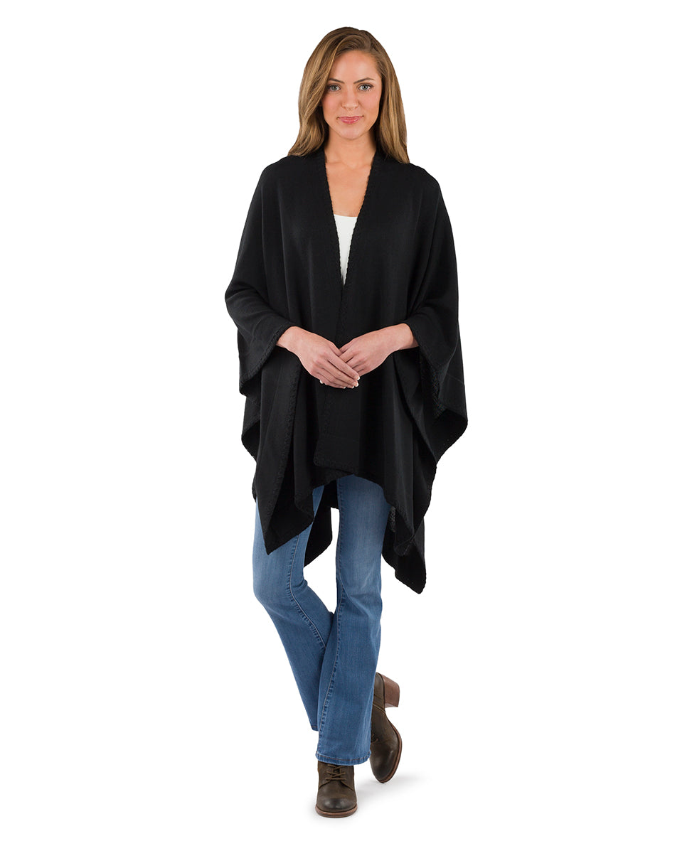 Colorblock Short Shawl - Classics - maroon / black - by Patricia Nash - View 19 of 50