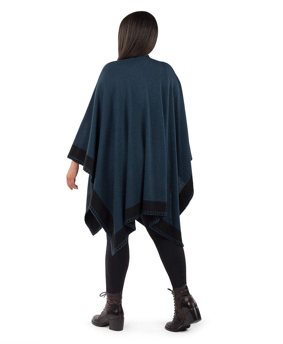 Colorblock Short Shawl - Classics - maroon / black - by Patricia Nash - View 29 of 50