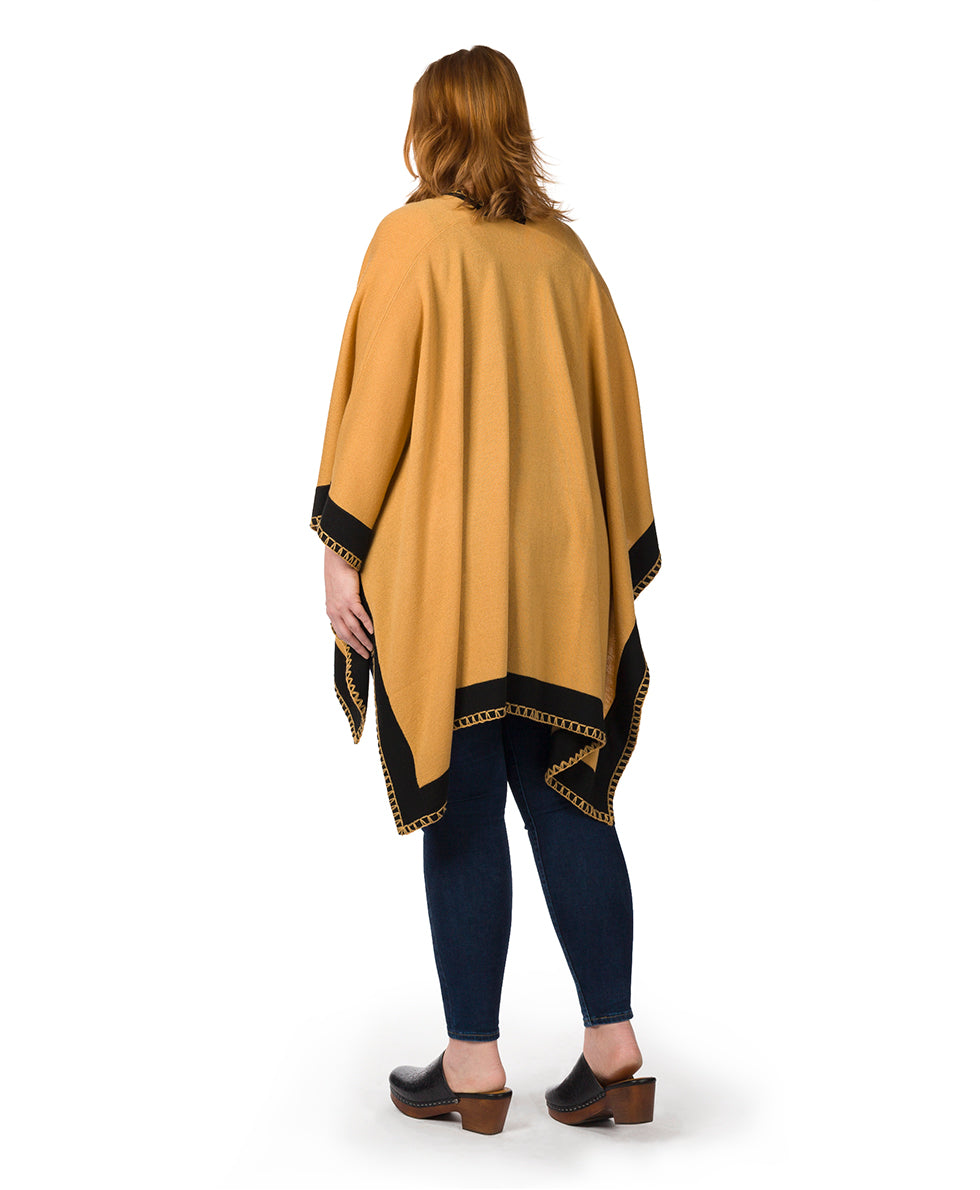Colorblock Short Shawl - Classics - maroon / black - by Patricia Nash - View 8 of 50