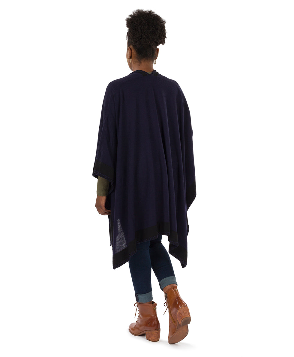 Colorblock Short Shawl - Classics - maroon / black - by Patricia Nash - View 14 of 50