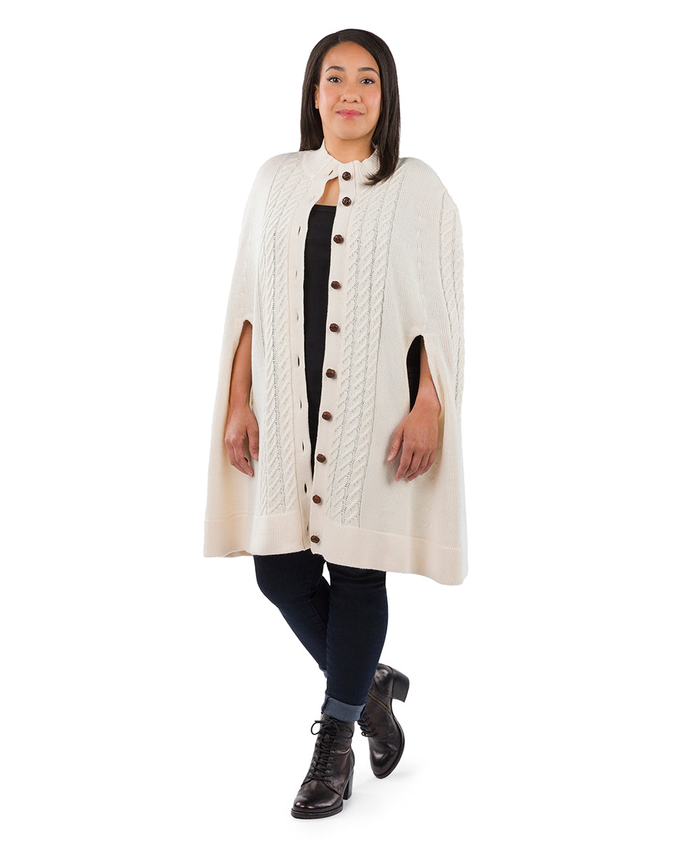 Long Cable Cape - Vintage - black - by Patricia Nash - View 16 of 23