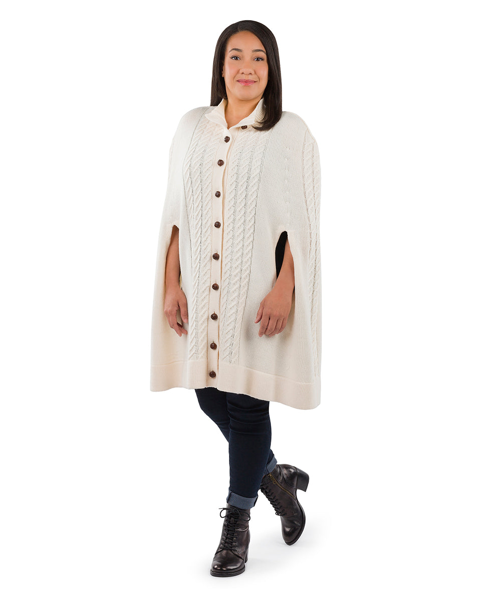 Long Cable Cape - Vintage - black - by Patricia Nash - View 19 of 23