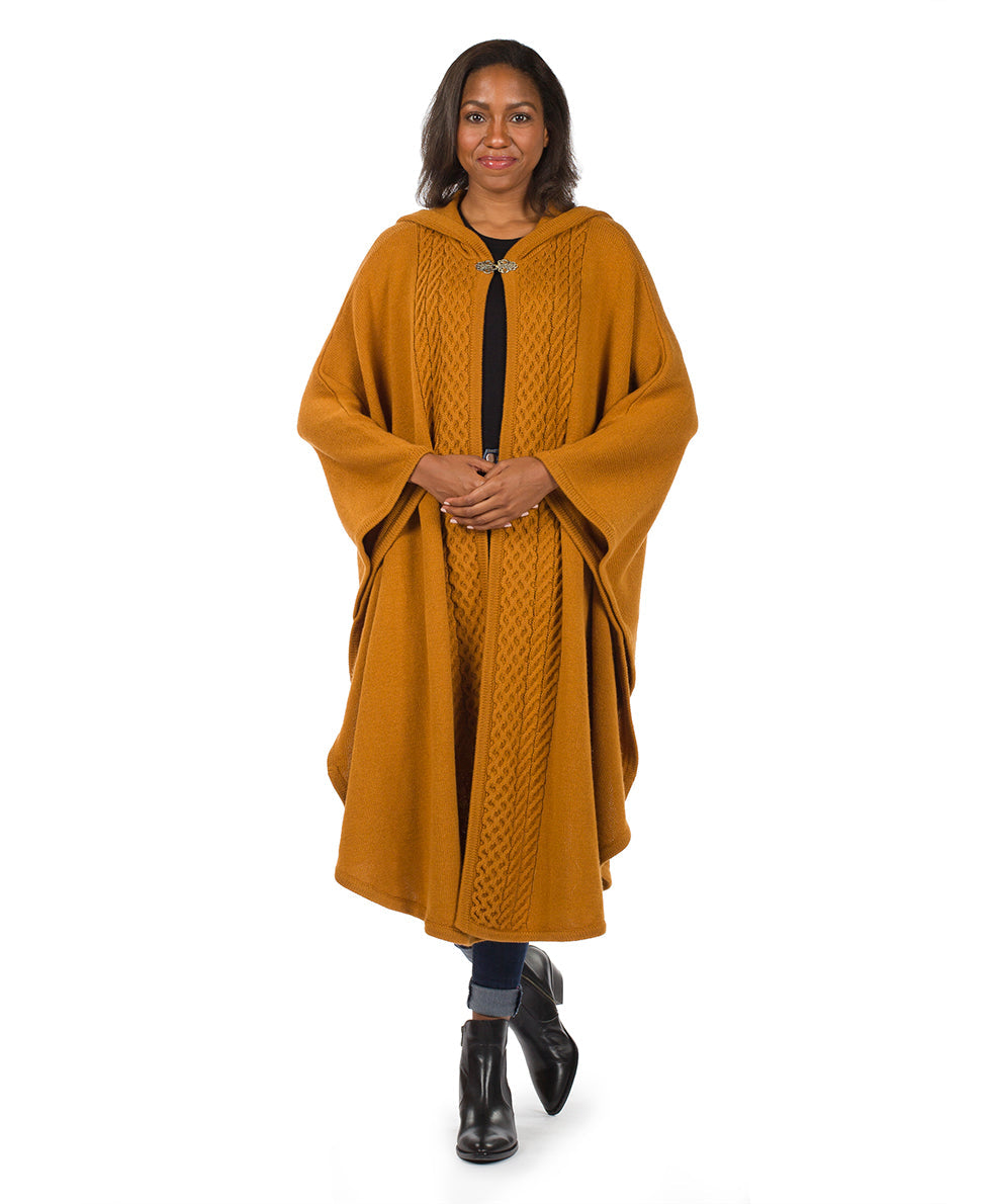 Hooded Cape with Clasp - Cable - black - by Patricia Nash - View 8 of 16