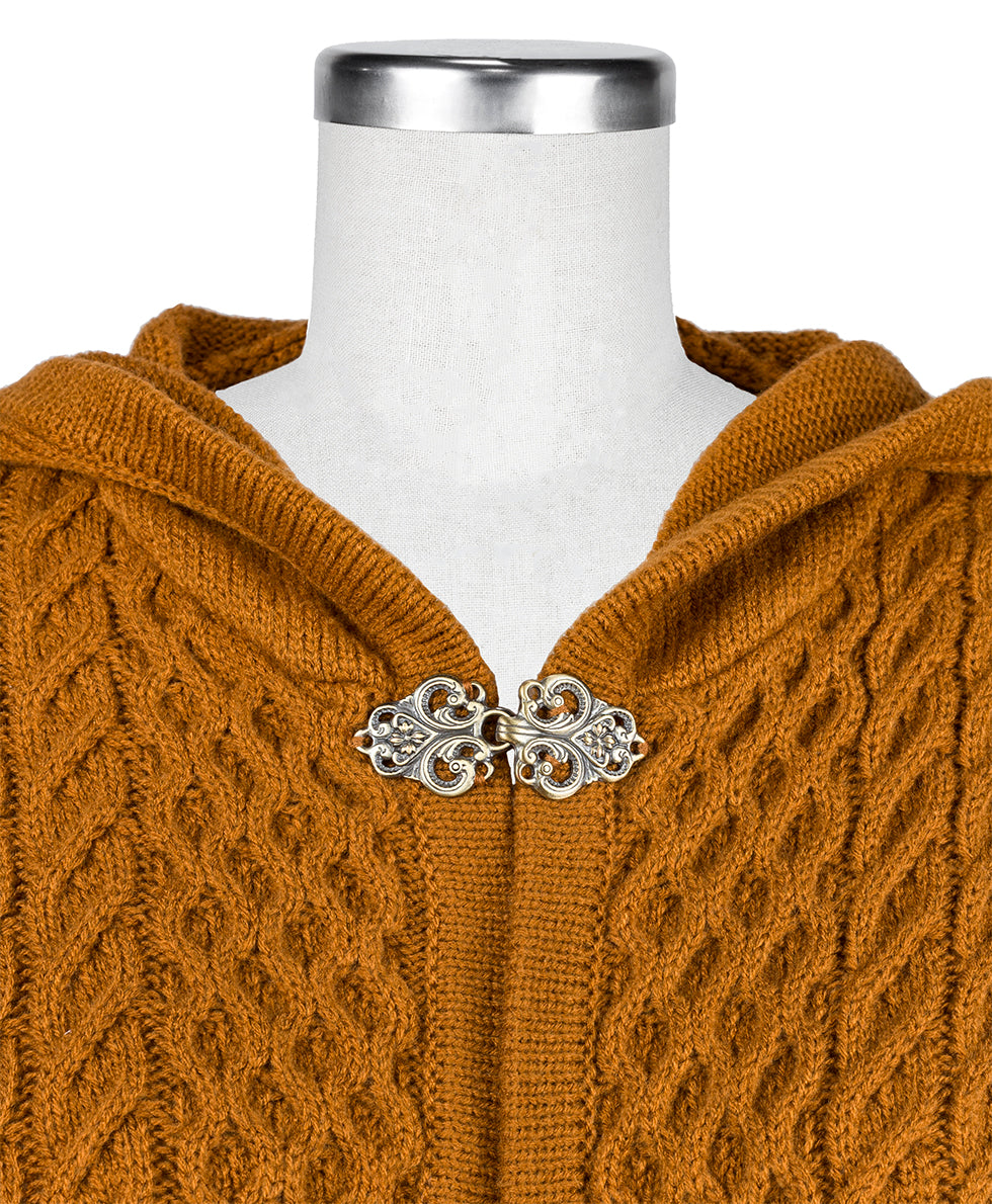 Hooded Cape with Clasp - Cable - black - by Patricia Nash - View 14 of 16