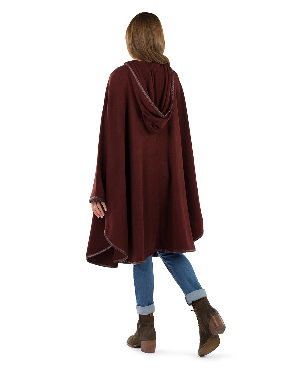 Hooded Cape with Clasp - Vintage - black - by Patricia Nash - View 26 of 62