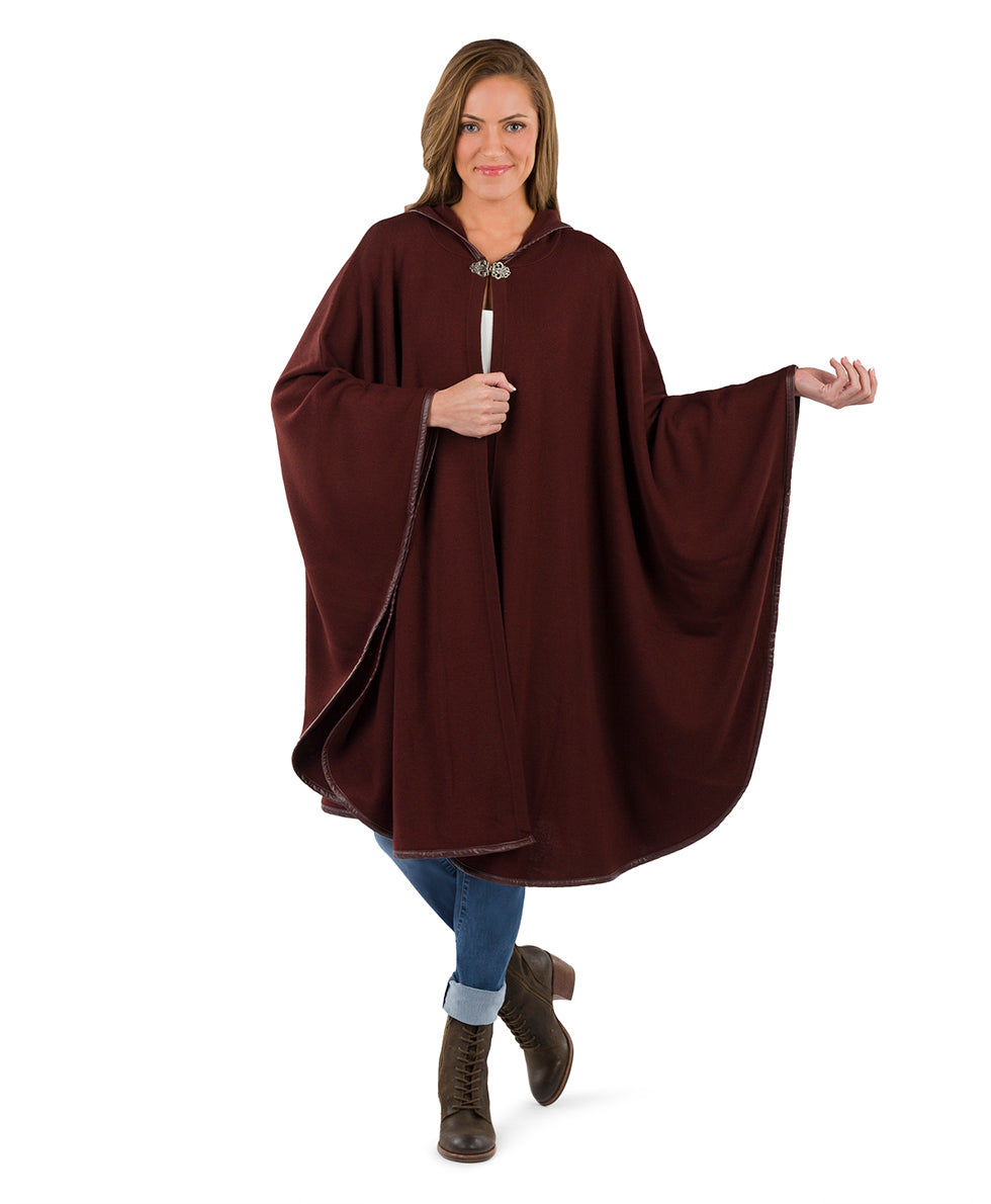 Hooded Cape with Clasp - Vintage - black - by Patricia Nash - View 28 of 62
