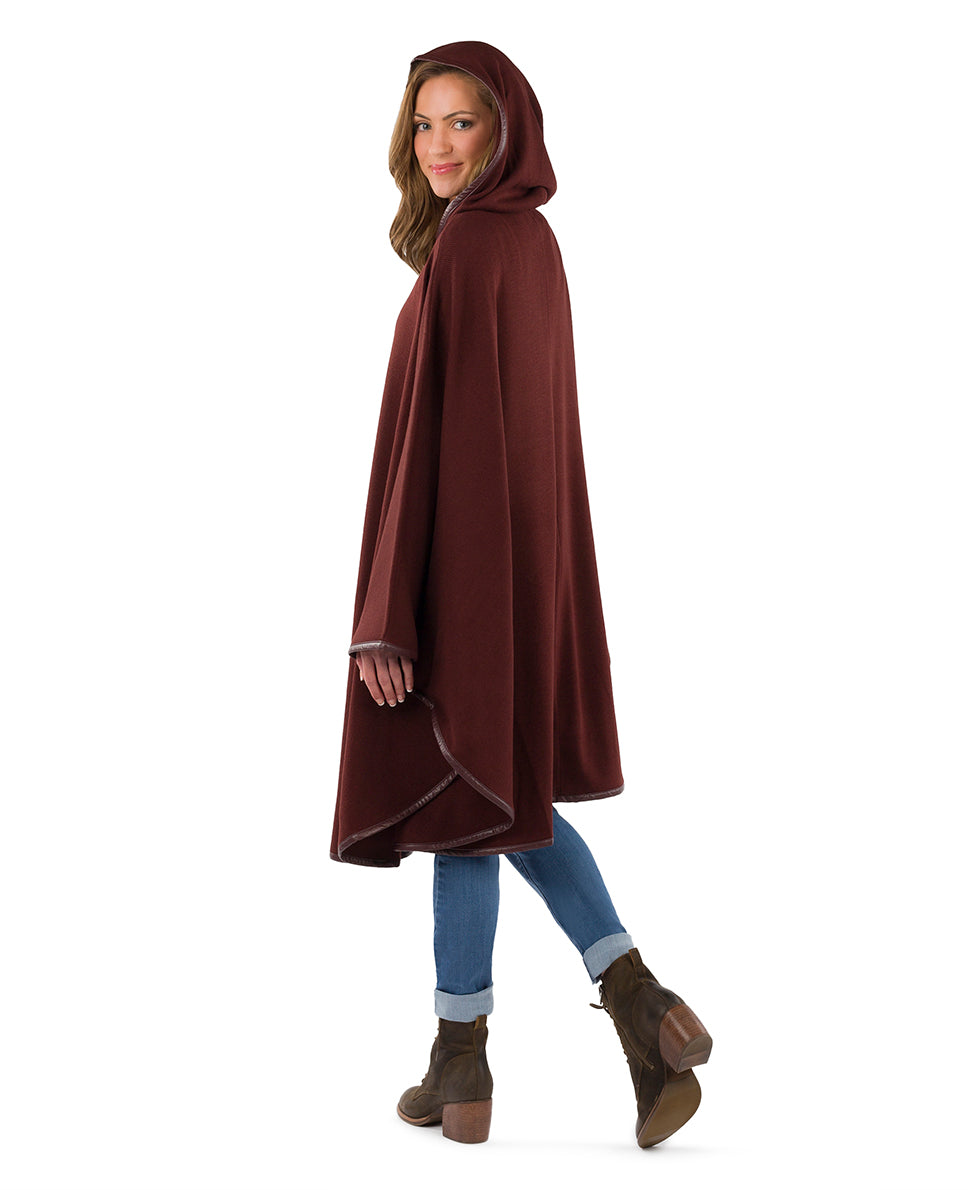 Hooded Cape with Clasp - Vintage - black - by Patricia Nash - View 29 of 62