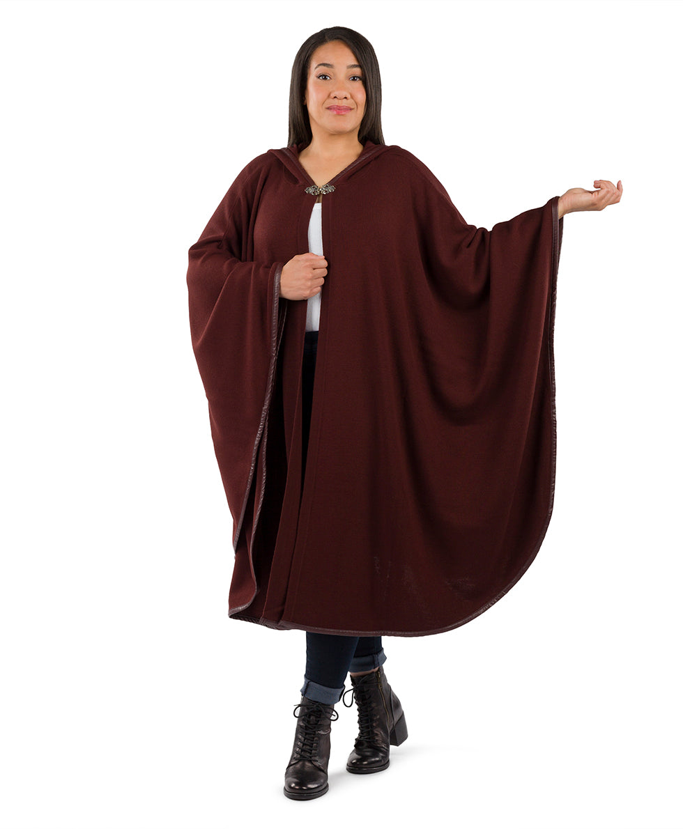 Hooded Cape with Clasp - Vintage - black - by Patricia Nash - View 33 of 62