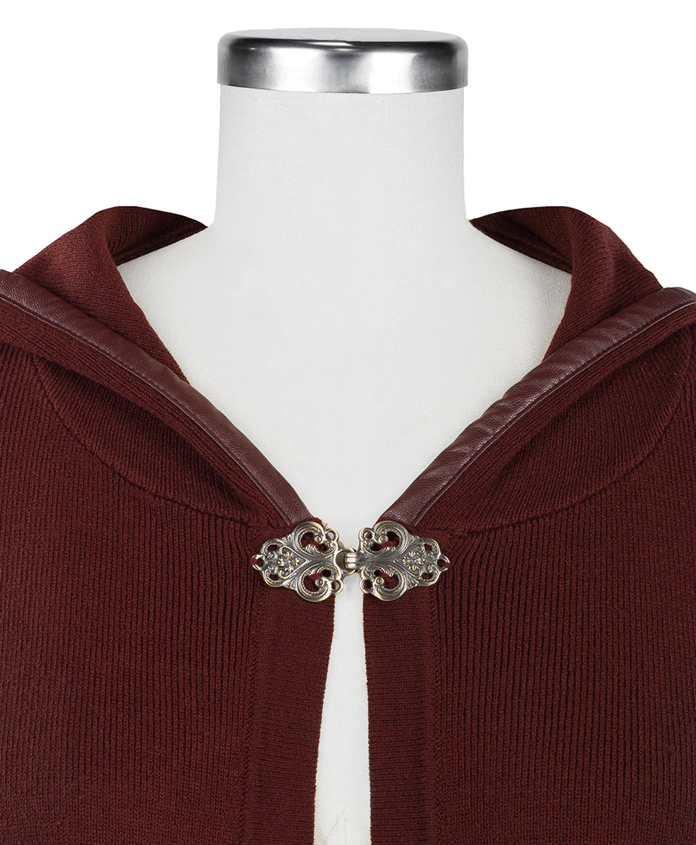 Hooded Cape with Clasp - Vintage - black - by Patricia Nash - View 35 of 62