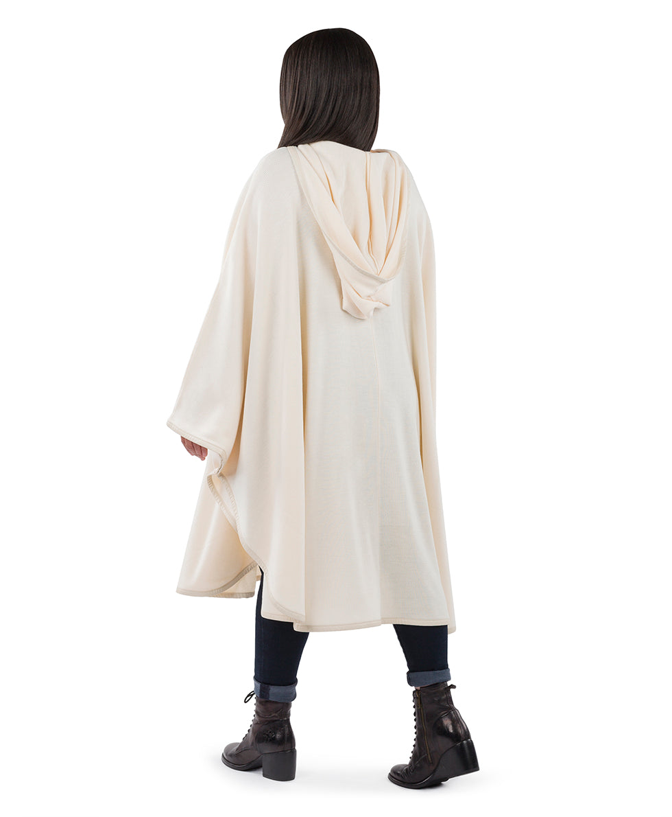 Hooded Cape with Clasp - Vintage - black - by Patricia Nash - View 42 of 62