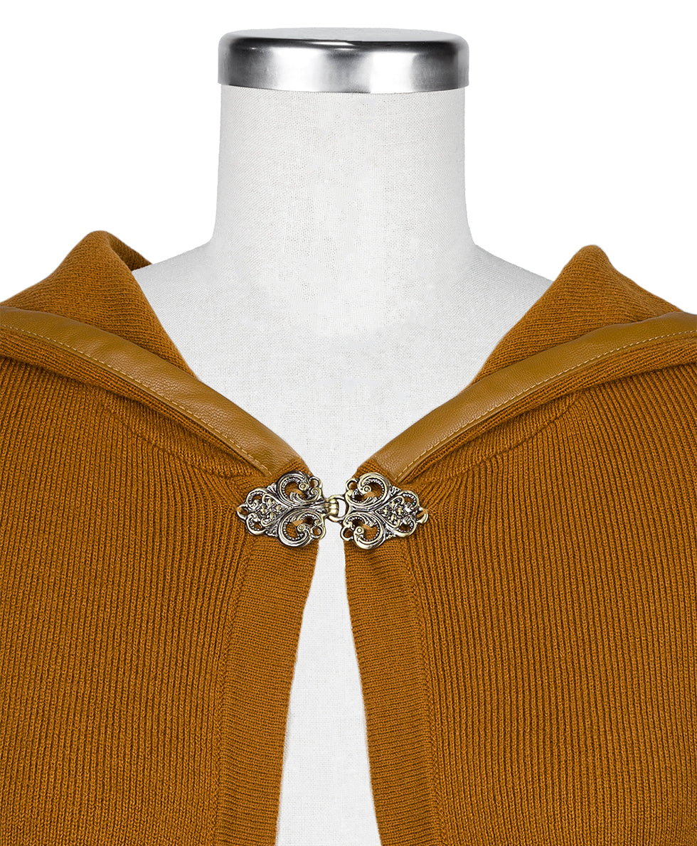 Hooded Cape with Clasp - Vintage - black - by Patricia Nash - View 23 of 62