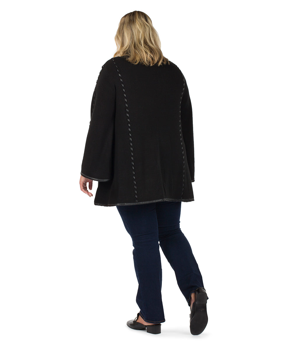 Female - Hand Laced Cape with Clasp - Vintage - mushroom - by Patricia Nash - View 12 of 30