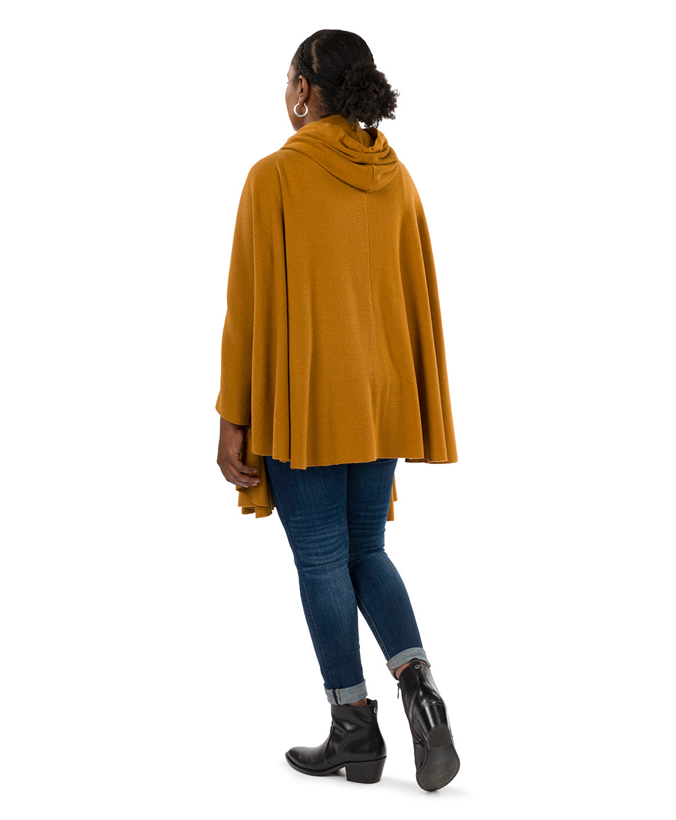 Hooded Cape with Buttons - Vintage - black - by Patricia Nash - View 8 of 15