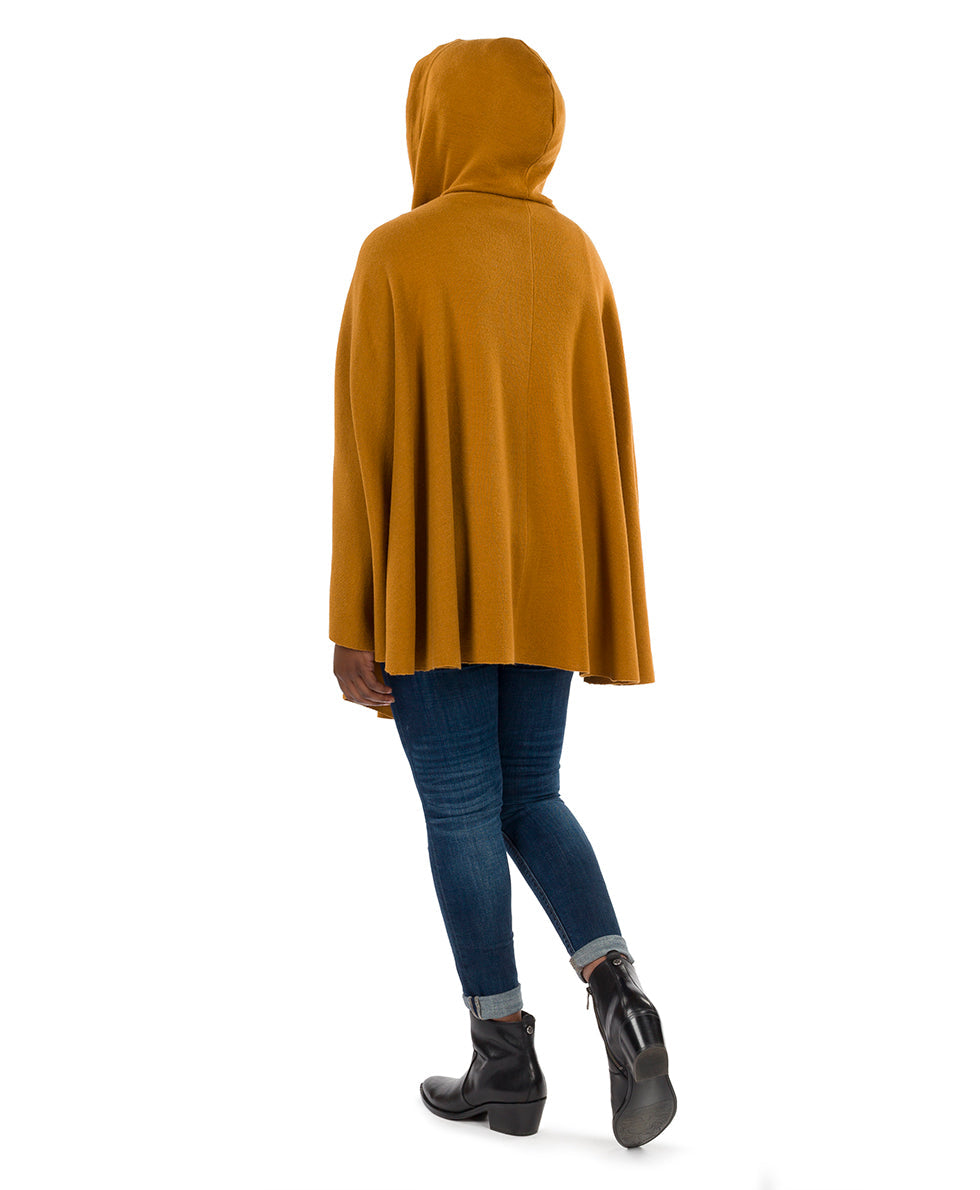 Hooded Cape with Buttons - Vintage - black - by Patricia Nash - View 9 of 15