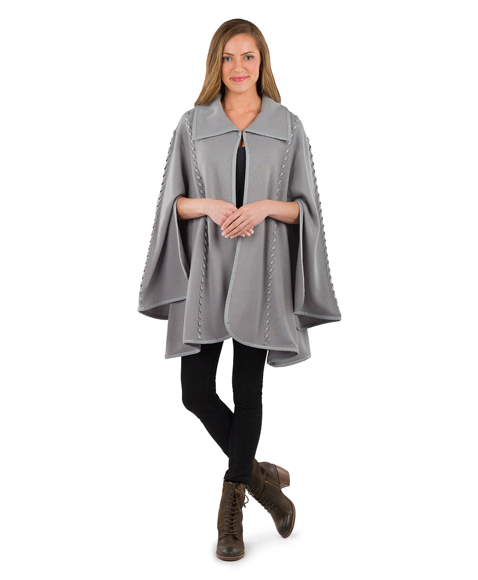 Sleeved Cape - Vintage - maroon - by Patricia Nash - View 33 of 67