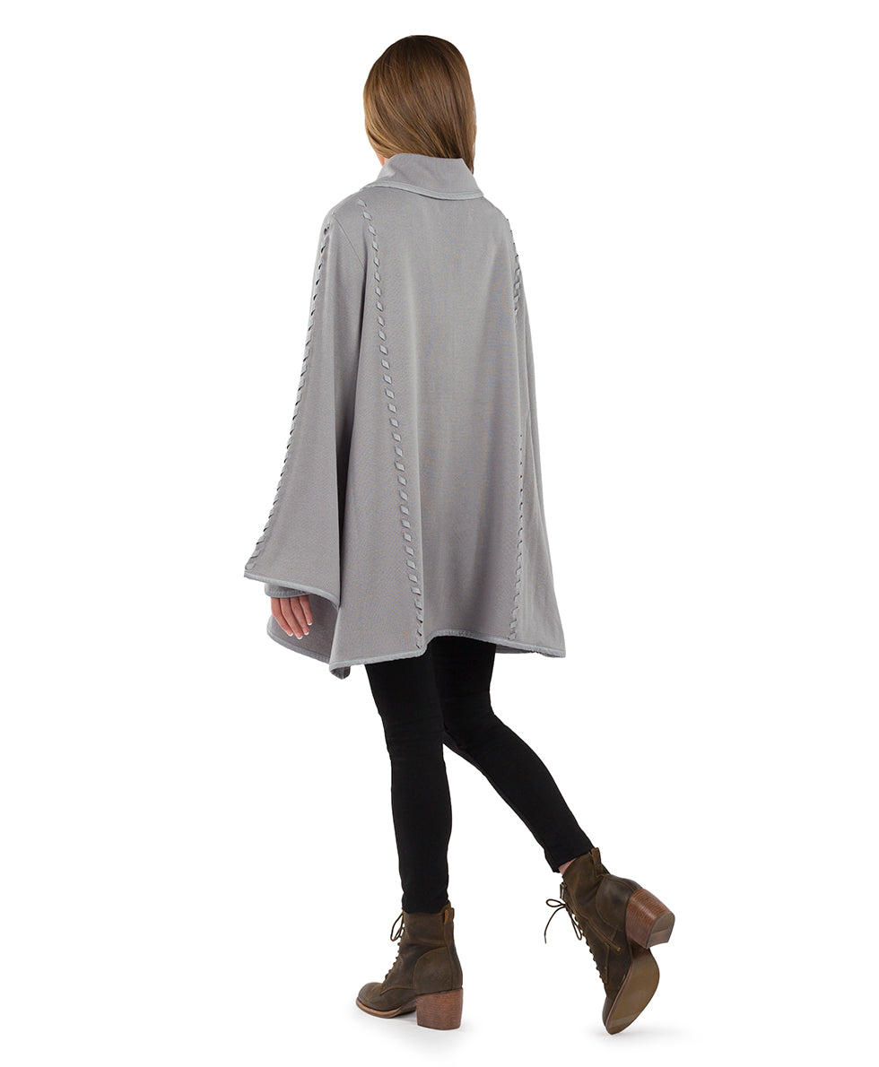 Sleeved Cape - Vintage - maroon - by Patricia Nash - View 34 of 67
