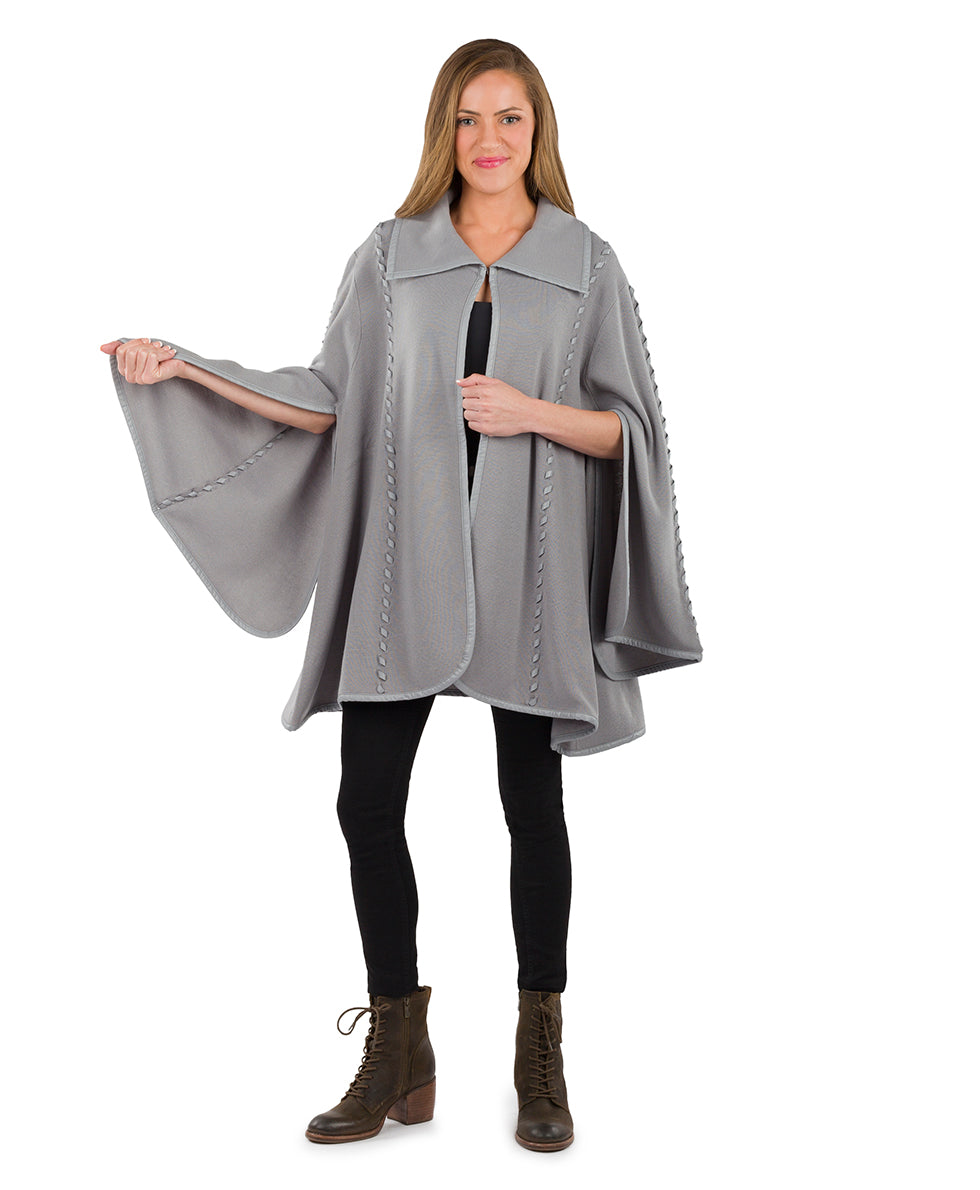 Sleeved Cape - Vintage - maroon - by Patricia Nash - View 35 of 67