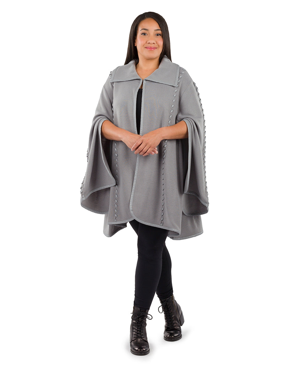 Sleeved Cape - Vintage - maroon - by Patricia Nash - View 36 of 67