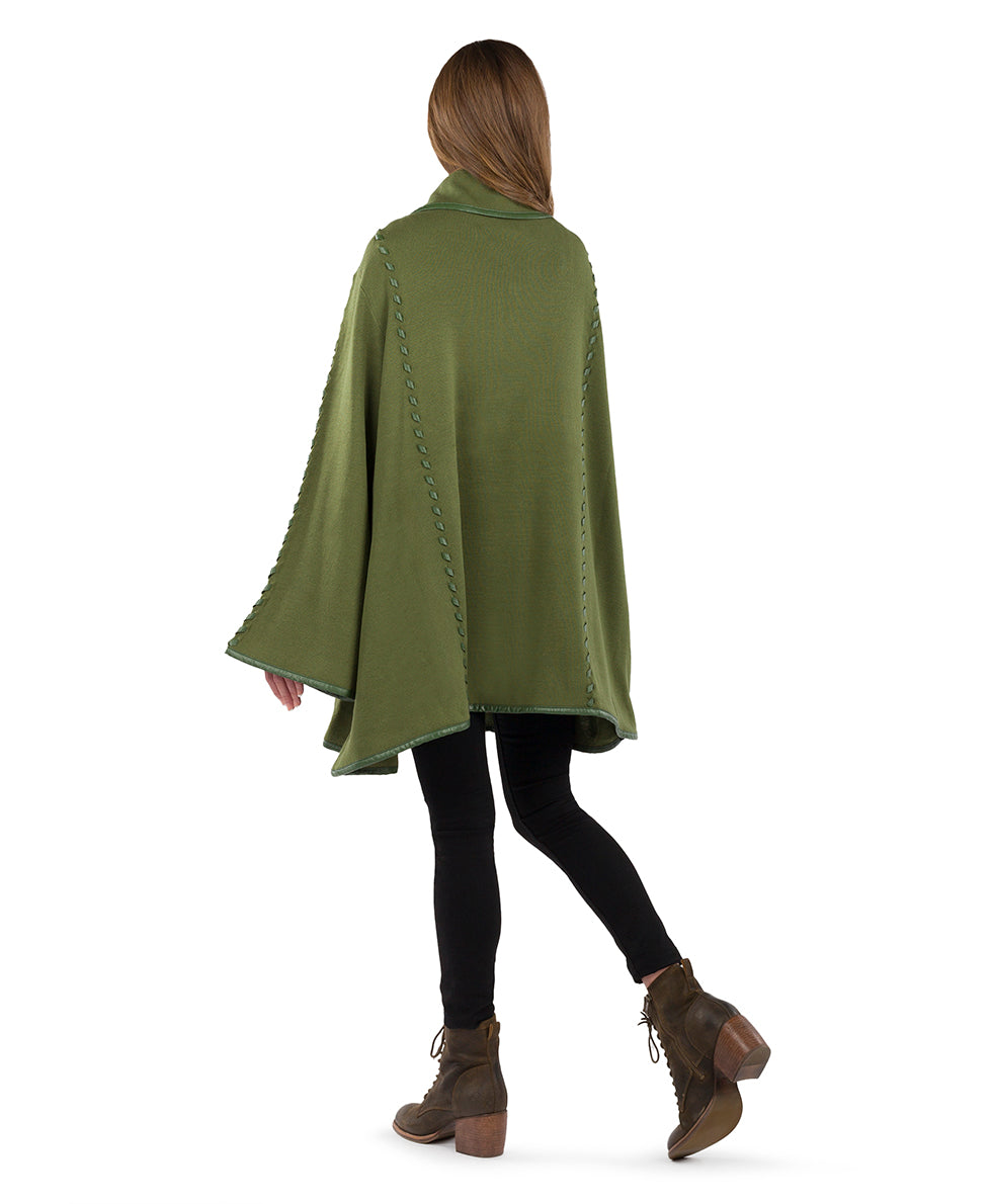 Sleeved Cape - Vintage - maroon - by Patricia Nash - View 55 of 67