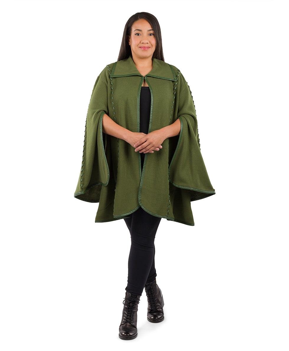 Sleeved Cape - Vintage - maroon - by Patricia Nash - View 51 of 67