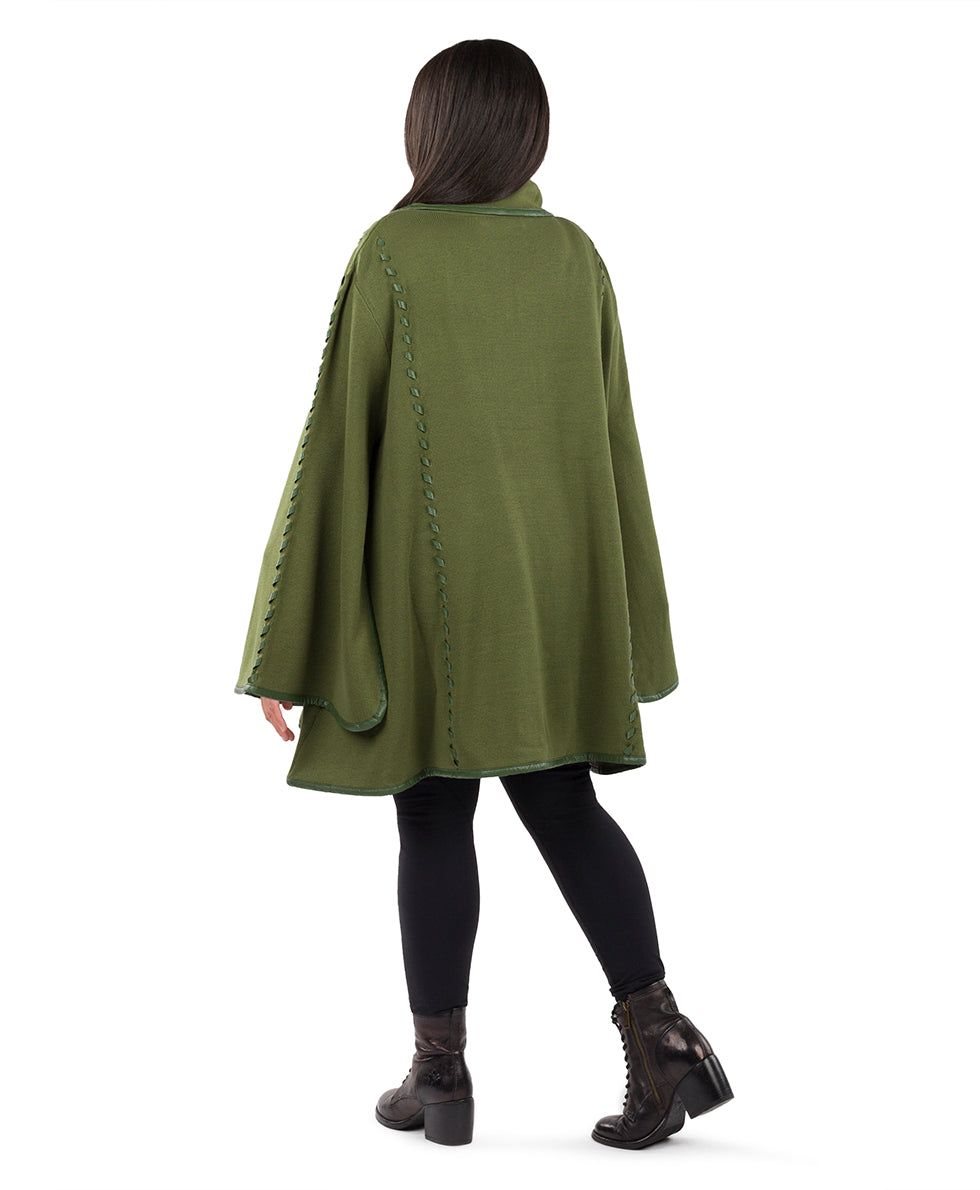 Sleeved Cape - Vintage - maroon - by Patricia Nash - View 52 of 67