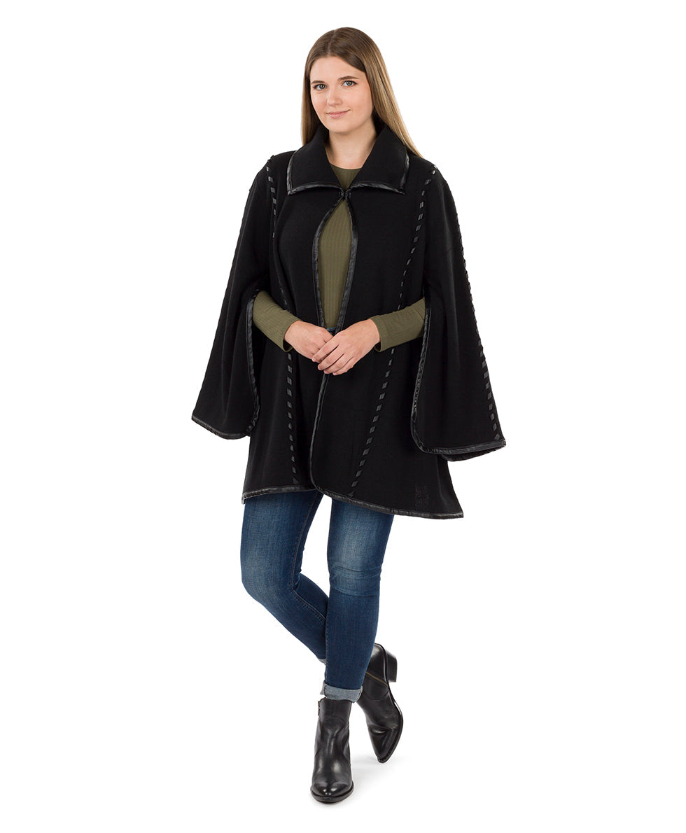 Sleeved Cape - Vintage - maroon - by Patricia Nash - View 29 of 67