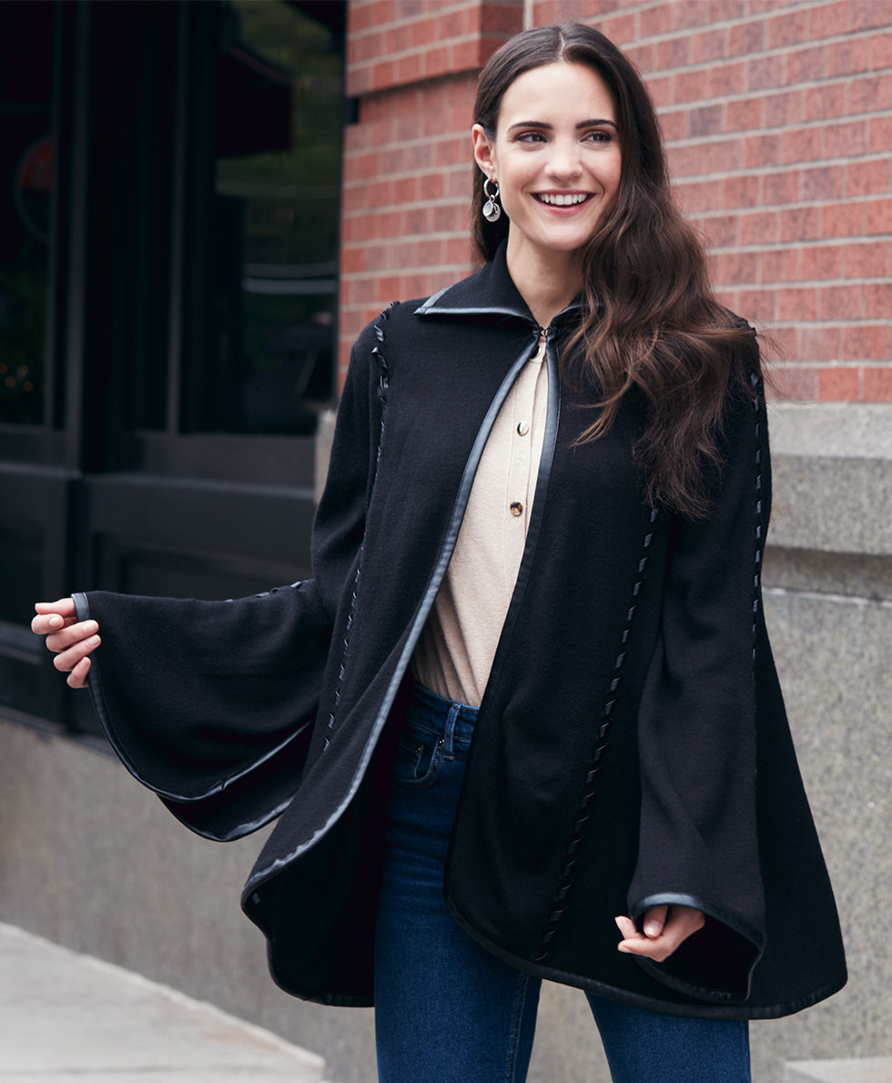 Sleeved Cape - Vintage - by Patricia Nash - View 8 of 8