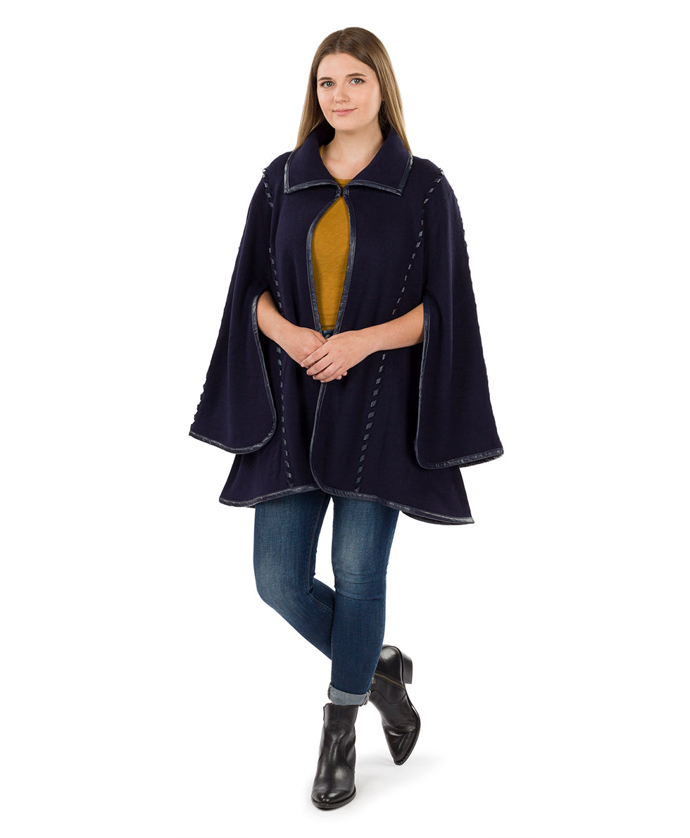Sleeved Cape - Vintage - maroon - by Patricia Nash - View 19 of 67
