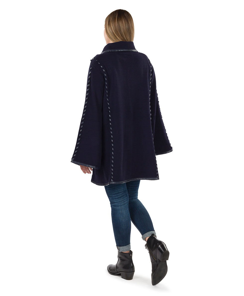 Sleeved Cape - Vintage - maroon - by Patricia Nash - View 20 of 67
