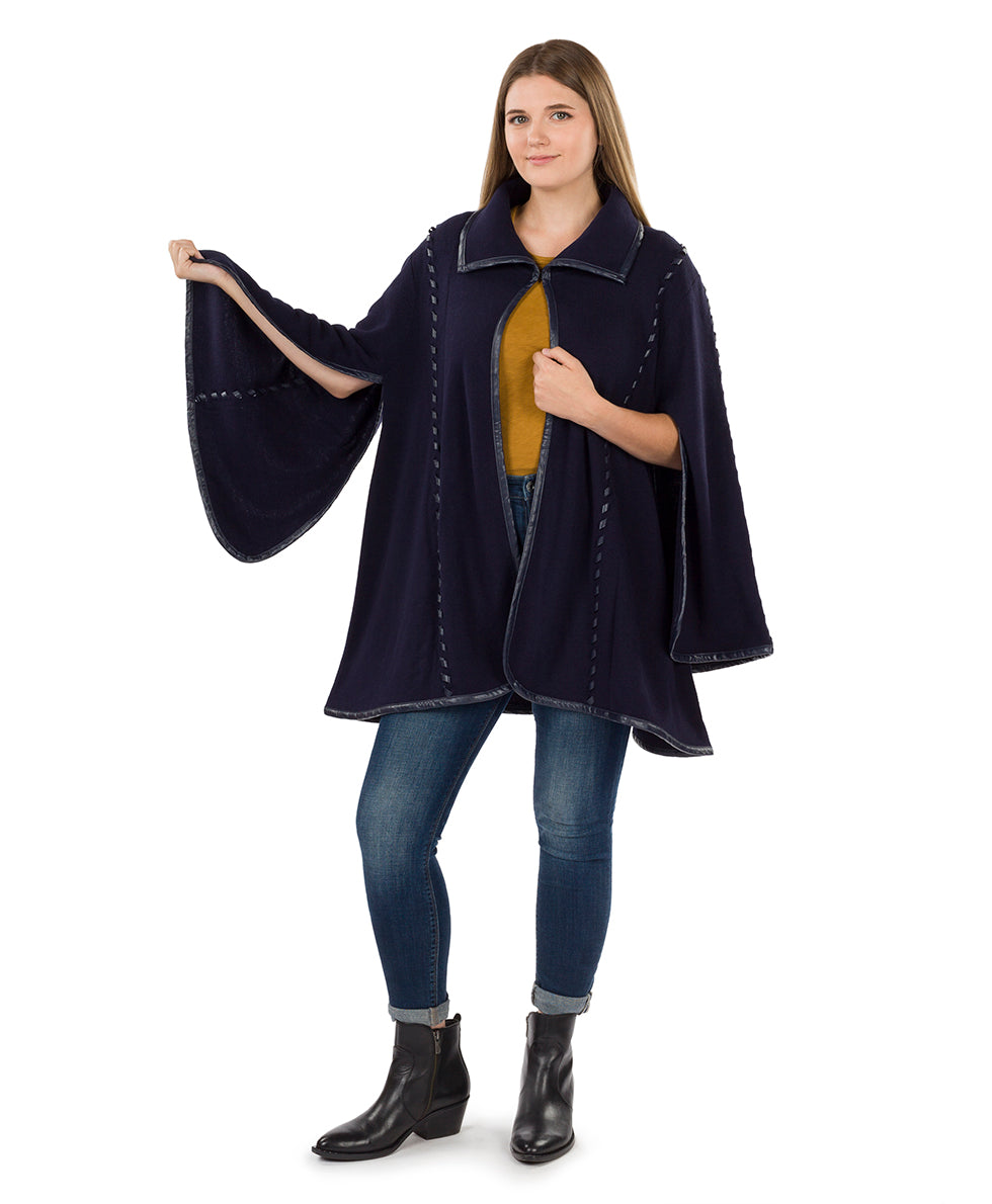 Sleeved Cape - Vintage - maroon - by Patricia Nash - View 21 of 67