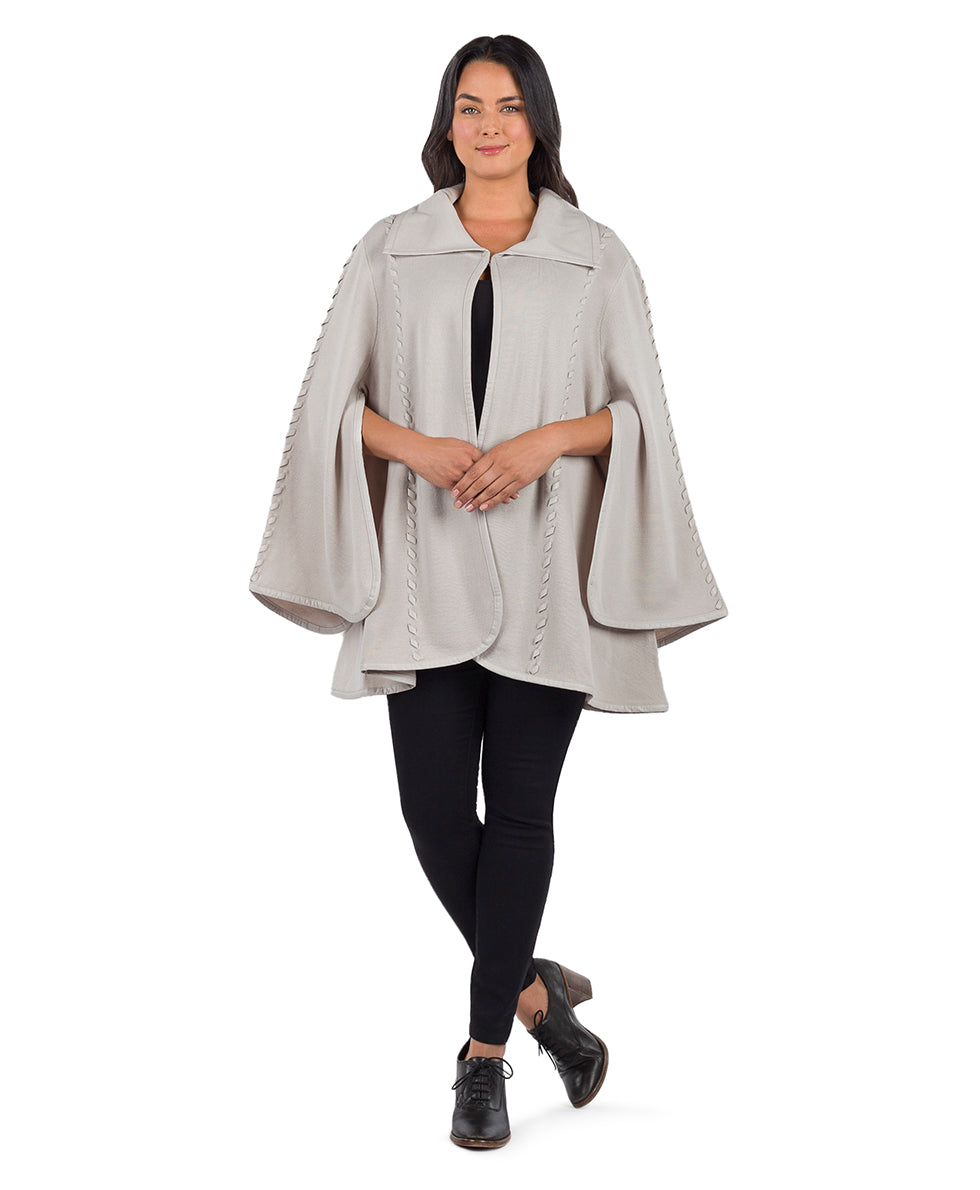 Sleeved Cape - Vintage - maroon - by Patricia Nash - View 9 of 67