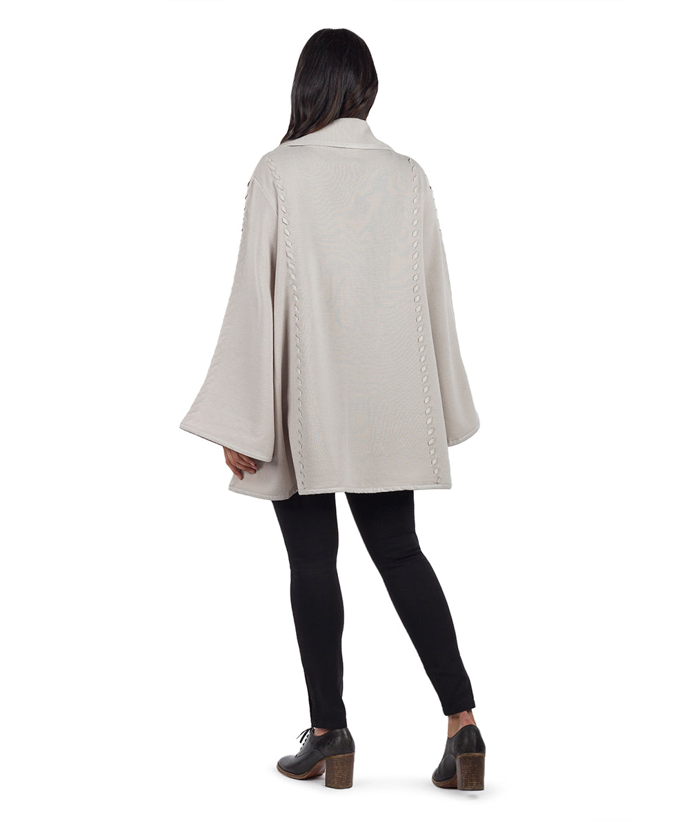 Sleeved Cape - Vintage - maroon - by Patricia Nash - View 10 of 67