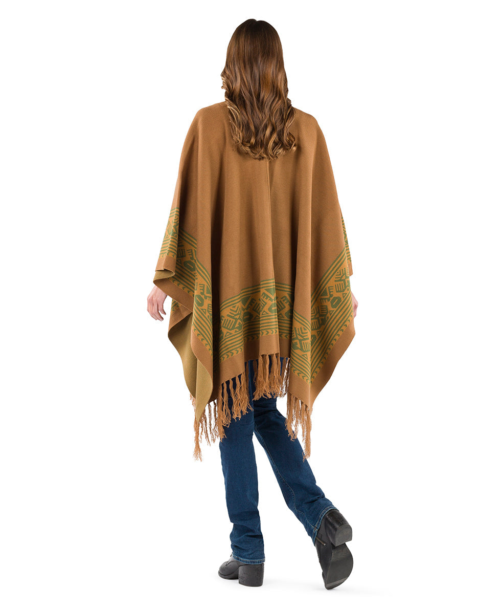 Boho Shawl - Fringed - maroon / ecru / maroon - by Patricia Nash - View 2 of 29
