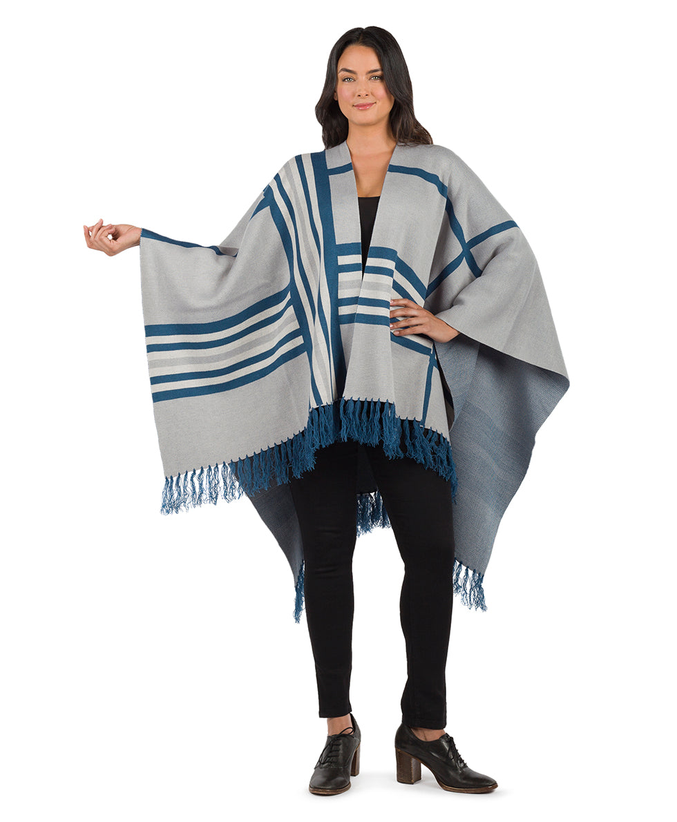 Striped Shawl - Fringed - brown - by Patricia Nash - View 3 of 14