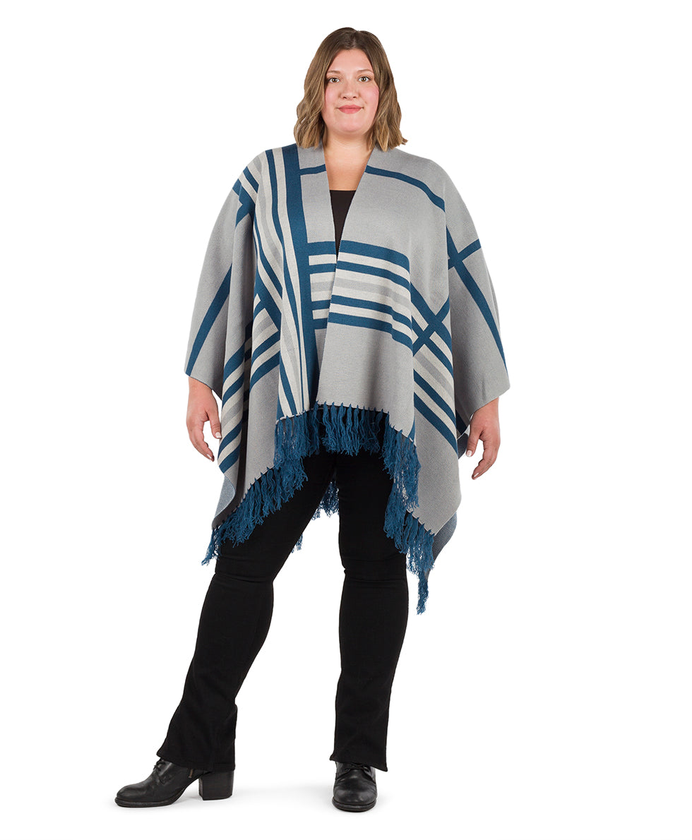 Striped Shawl - Fringed - brown - by Patricia Nash - View 4 of 14