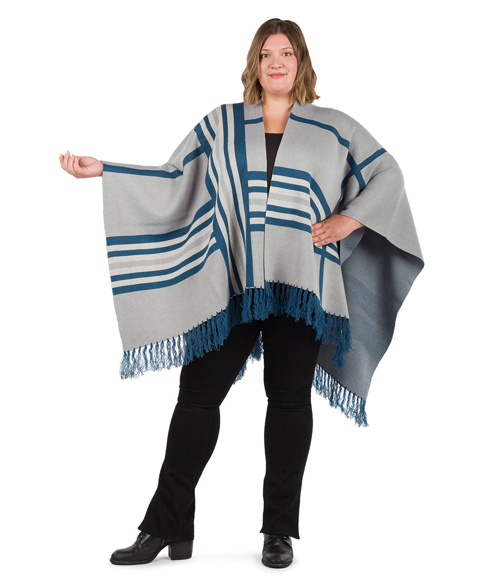Striped Shawl - Fringed - brown - by Patricia Nash - View 6 of 14