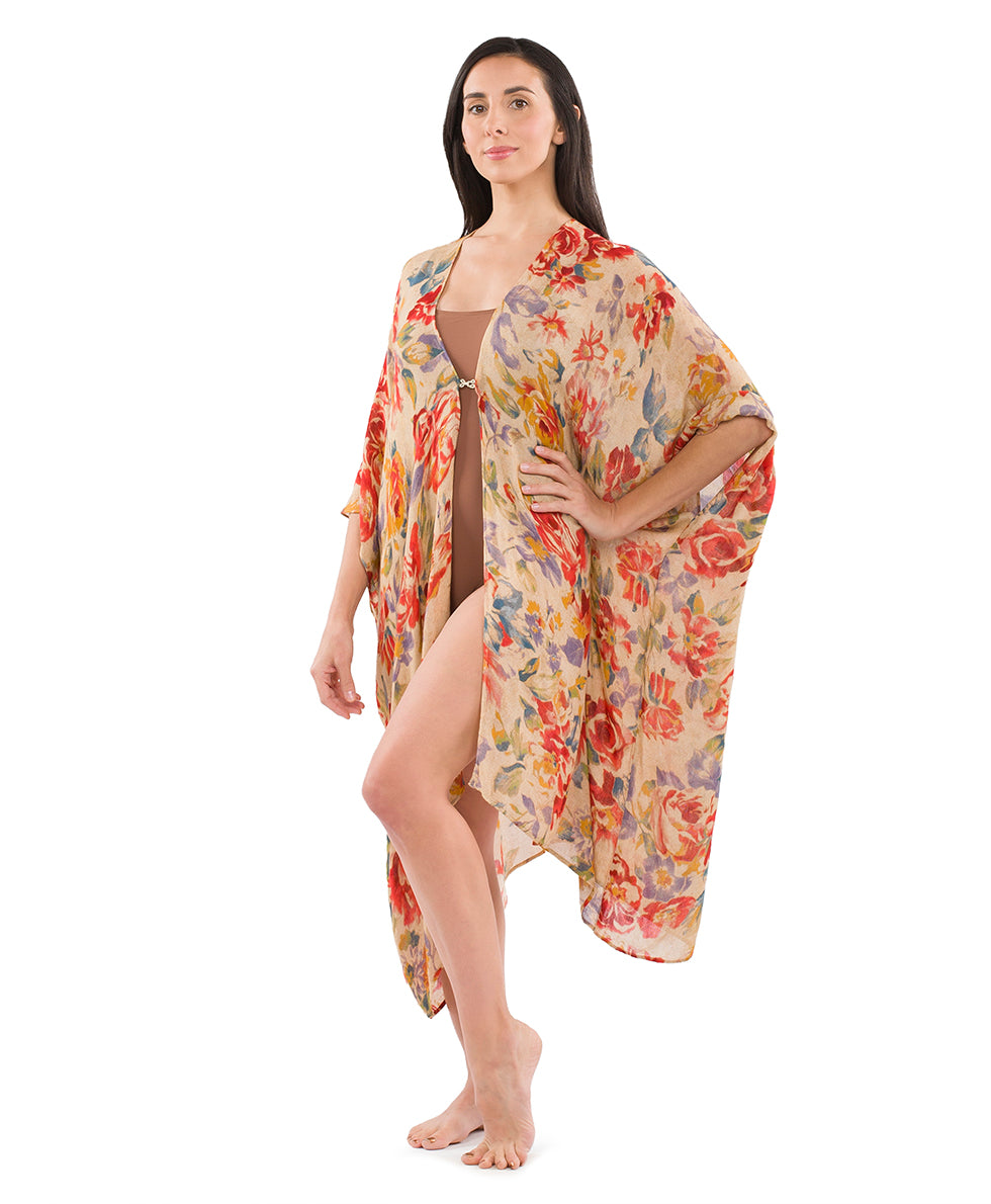 Short Ruana Cover‑Up - harbor nights - by Patricia Nash - View 17 of 28