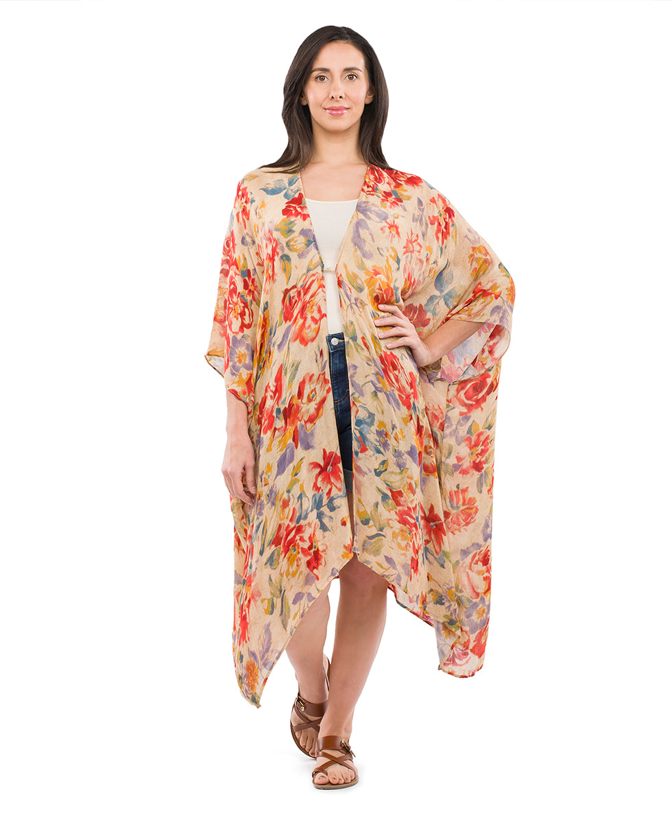Short Ruana Cover‑Up - harbor nights - by Patricia Nash - View 13 of 28