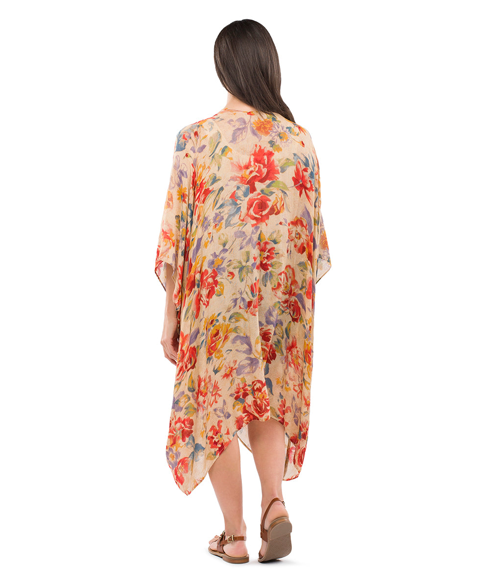 Short Ruana Cover‑Up - harbor nights - by Patricia Nash - View 16 of 28