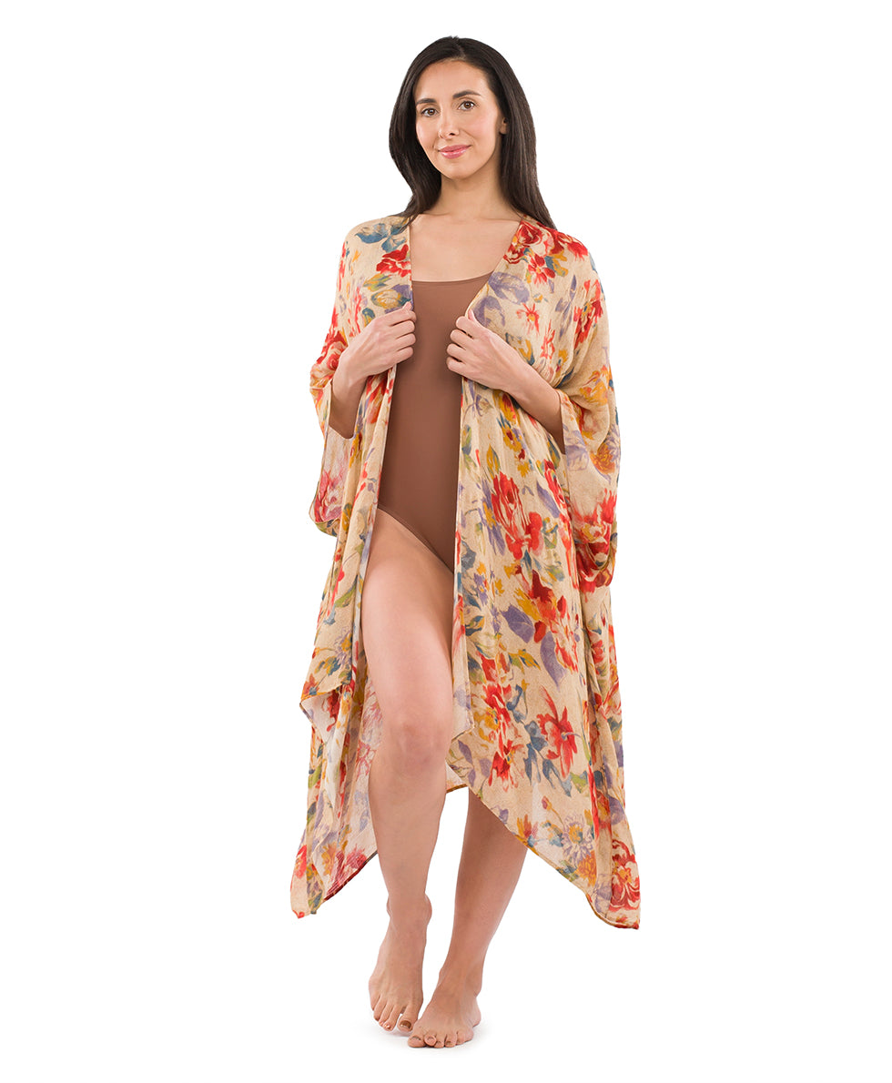Short Ruana Cover‑Up - harbor nights - by Patricia Nash - View 14 of 28