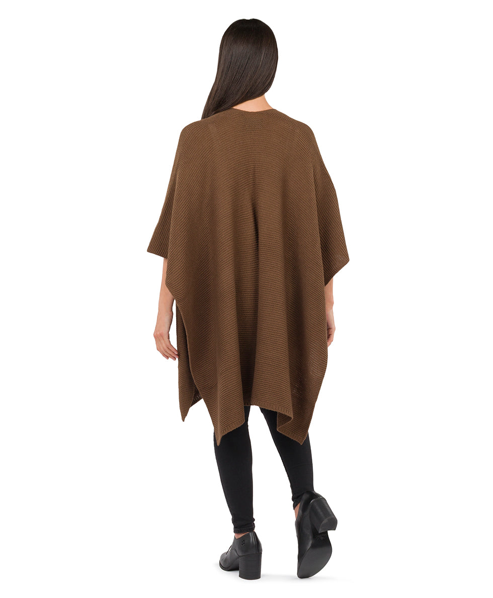 Female - Woven Shawl with Pockets - Classics - mushroom - by Patricia Nash - View 2 of 4